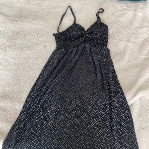black midi dress with slit